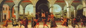 Tres escenas de la historia de Virginia (óleo sobre tabla)