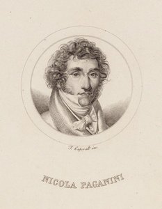 Retrato de Niccolò Paganini 1782-1840, 1840