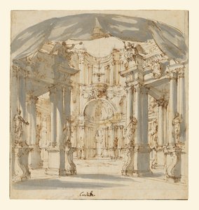 El patio de un palacio: Proyecto para un escenario