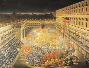 Festival en honor de la Reina Cristina (1626-89) de Suecia en el Palazzo Barberini