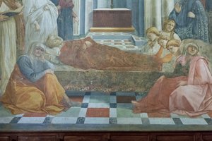El funeral de San Esteban, detalle de Filippo Lippi