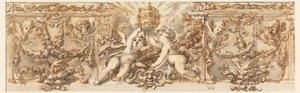 Dibujo, Decoración de un friso, hacia 1770
