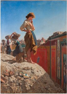 Las excavaciones en Pompeya, Italia de Filippo Palizzi