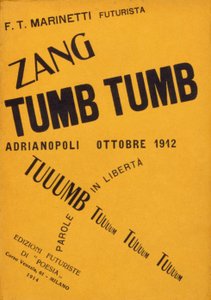 Portada del libro de Filippo Tommaso Marinetti "Zang Tumb Tumb" de 1912