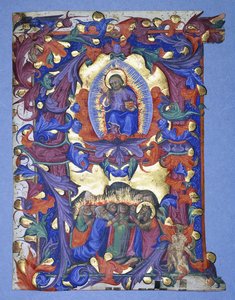 Una gran "A" historiada con una representación de la Ascensión, c.1450 de Filippo di Matteo Torelli