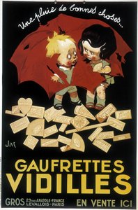 Publicidad francesa para Wafer Vidilles (cartel) de Firmin Bouisset
