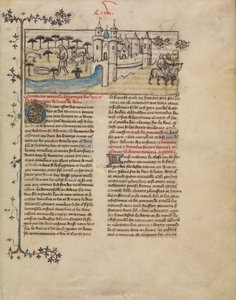 Rómulo y Remo de First Master of the Bible historiale of Jean de Berry
