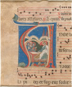 Las tres santas mujeres en la tumba de First Master of the Cortona Antiphonaries