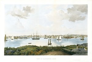 Vista de Gloucester, Mass. de Fitz Henry (attr.to) Lane