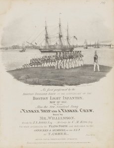 A Yankee Ship and a Yankee Crew (Portada de la partitura) de Fitz Henry Lane