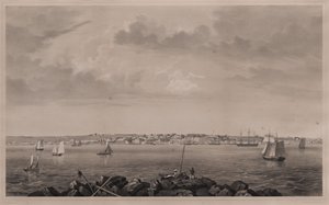 Castine, desde Hospital Island de Fitz Henry Lane