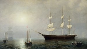 The Ship Starlight, c.1860 (óleo sobre lienzo) de Fitz Henry Lane