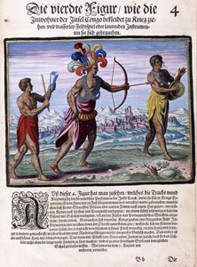 Una página del libro "Pequeños viajes, en alemán, Parte I: Congo de Pigafetta", 1597 de Flemish School