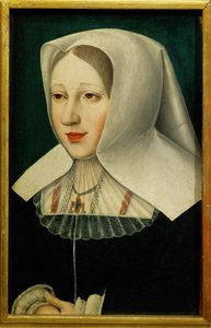 Archiduquesa Margarita, hija del emperador Maximiliano I (pintura sobre madera) de Flemish School