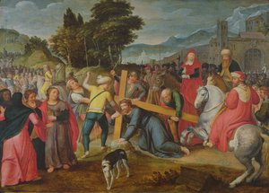 Llevando la cruz de Flemish School