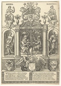 Escudo de armas del Gremio de San Lucas de Amberes de Flemish School