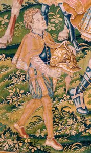 Tapiz flamenco. Serie El Libro de Judit. La guerra llega a Judá (Llega la guerra a Judá). Cuarto tapiz de la serie. Fabricación Holanda, Bruselas(?). Segunda mitad del siglo XVI. Lana de tela. Ubicación Iglesia de San Nicolás de Bari (museo o de Flemish School