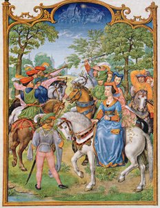 El mes de mayo: Festival de los árboles, del Breviarium Grimani, c.1515 de Flemish School
