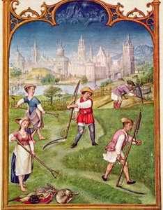 El mes de junio: Siega, del Breviarium Grimani, c.1515 de Flemish School