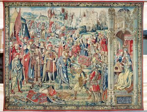 Recolección del botín, Tapiz de David y Betsabé, c.1510-15 de Flemish School
