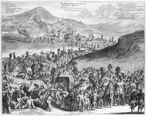 Caravana del Hajj de El Cairo a La Meca, de Descripción de África por O. Dapper, 1686 de Flemish School