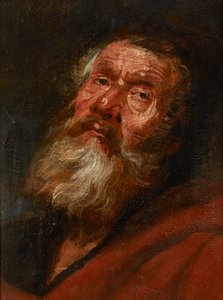 Boceto de la cabeza de un apóstol de Flemish School