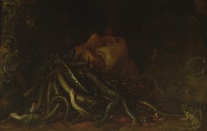 Cabeza de Medusa (óleo sobre tabla)