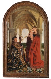 Virgen con Petrus Wijts (óleo sobre tabla) de Flemish School
