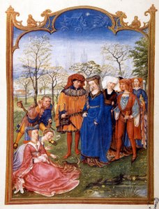 Matrimonio en el campo de un Breviario Grimani de Flemish School