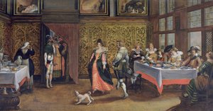 Invitados enmascarados de Flemish School