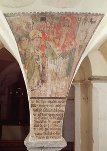 Misa de San Gregorio, mural de la cripta