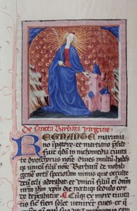 Página del Ms Gen 1111 de la Legenda Aurea, Brujas de Flemish School