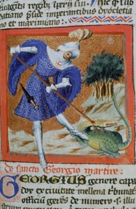 Página de la Legenda Aurea, Brujas, c.1400-10 de Flemish School