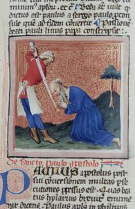 Página de la Legenda Aurea, Brujas, c.1400-10 de Flemish School