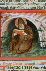 Página de la Legenda Aurea, Brujas, c.1400-10 de Flemish School