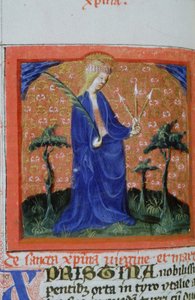 Página de la Legenda Aurea, Brujas, c.1400-10 de Flemish School