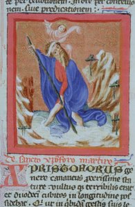 Página de la Legenda Aurea, Brujas, c.1400-10 de Flemish School