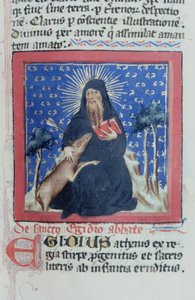 Página de la Legenda Aurea, Brujas, c.1400-10 de Flemish School