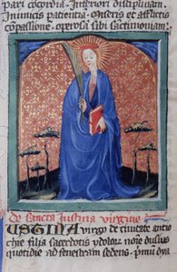 Página de la Legenda Aurea, Brujas, c.1400-10 de Flemish School