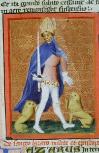 Página del Legenda Aurea, Brujas, c.1400-10 de Flemish School