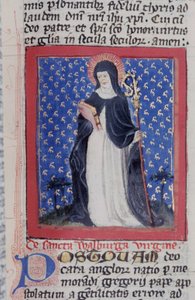 Página del Legenda Aurea, Brujas, c.1400-10 de Flemish School