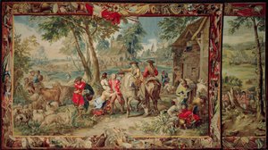 Saqueo, de la serie La Ciencia Militar, Taller de Judocus de Vos, c.1715-24 de Flemish School