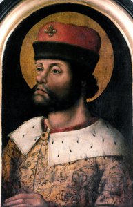 Retrato de Carlomagno (Carlos I llamado Carlos el Grande 742-814) Pintura anónima de la escuela flamenca. Siglo XVI Londres, Sociedad de Anticuarios