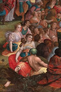 Predicación de Juan en el desierto de Flemish School