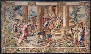 San Pablo ante Porcio Festo, el rey Herodes Agripa y su hermana Berenice, c.1520 de Flemish School