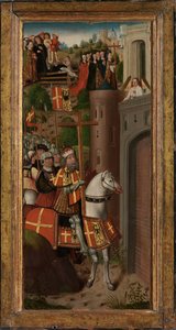 Escenas de la Leyenda de la Santa Cruz (óleo sobre tabla) de Flemish School