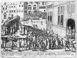 Escenas de la Inquisición Española en Gante, junio de 1578 de Flemish School
