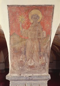 San Bernardino de Siena, mural de la cripta