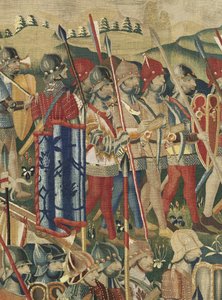 Tapiz que muestra las Conquistas del rey Alfonso V de Portugal (detalle) de Flemish School
