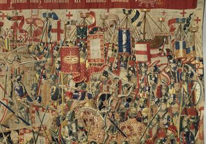 Tapiz que muestra las conquistas del rey Alfonso V de Portugal de Flemish School